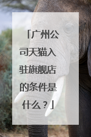 广州公司天猫入驻旗舰店的条件是什么?