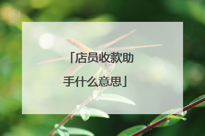 店员收款助手什么意思