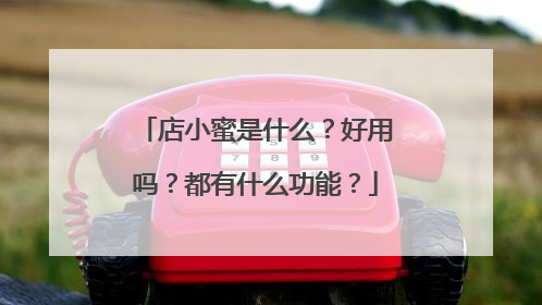 店小蜜是什么?好用吗?都有什么功能?