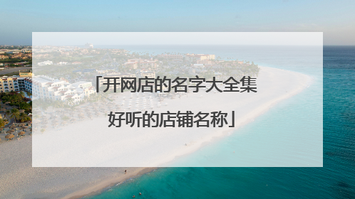 开网店的名字大全集 好听的店铺名称