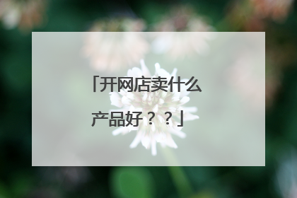 开网店卖什么产品好??