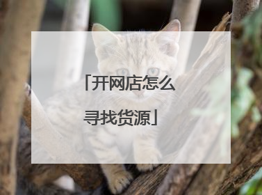 开网店怎么寻找货源