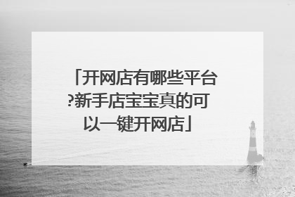 开网店有哪些平台?新手店宝宝真的可以一键开网店