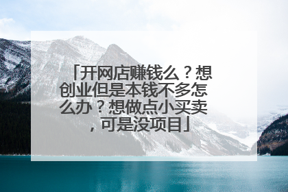 开网店赚钱么?想创业但是本钱不多怎么办?想做点小买卖,可是没项目