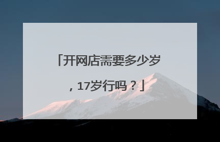 开网店需要多少岁,17岁行吗?