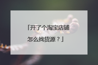 开了个淘宝店铺怎么找货源?
