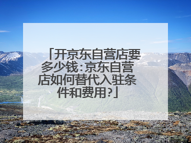 开京东自营店要多少钱:京东自营店如何替代入驻条件和费用?