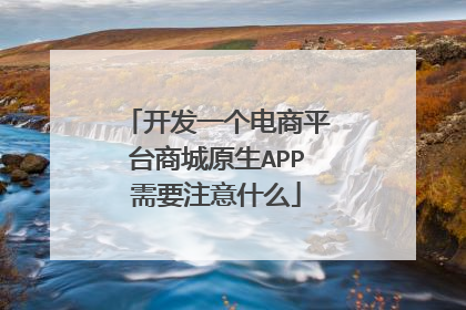 开发一个电商平台商城原生APP需要注意什么