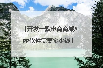 开发一款电商商城APP软件需要多少钱