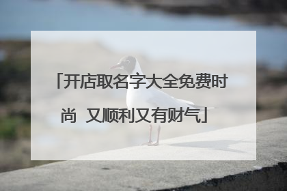 开店取名字大全免费时尚 又顺利又有财气