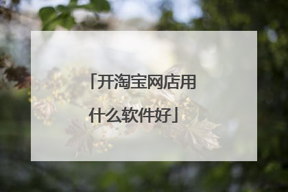 开淘宝网店用什么软件好