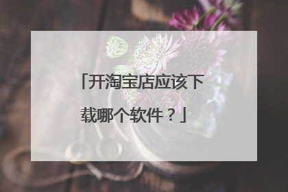 开淘宝店应该下载哪个软件?
