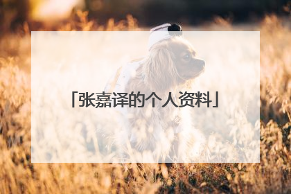 张嘉译的个人资料
