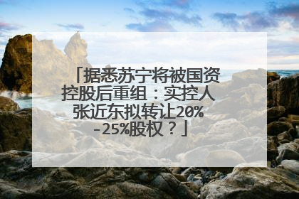 据悉苏宁将被国资控股后重组:实控人张近东拟转让20%-25%股权?