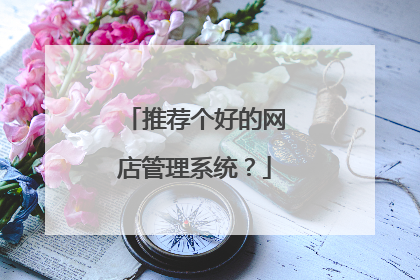 推荐个好的网店管理系统?