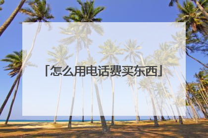 怎么用电话费买东西