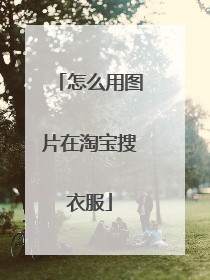怎么用图片在淘宝搜衣服