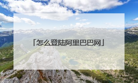 怎么登陆阿里巴巴网