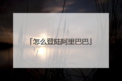 怎么登陆阿里巴巴