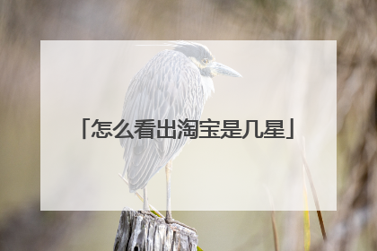 怎么看出淘宝是几星