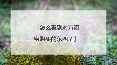 怎么看到对方淘宝购买的东西?