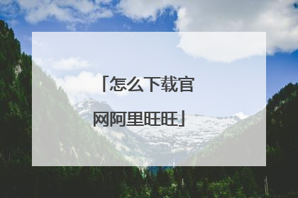 怎么下载官网阿里旺旺