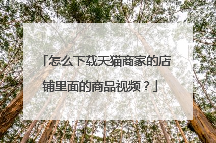 怎么下载天猫商家的店铺里面的商品视频?