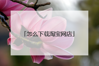 怎么下载淘宝网店