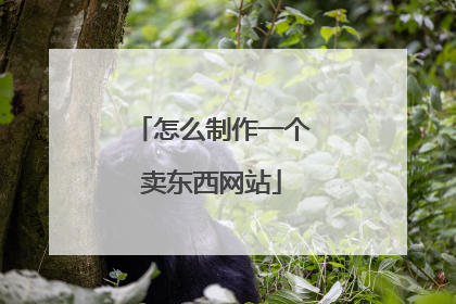 怎么制作一个卖东西网站