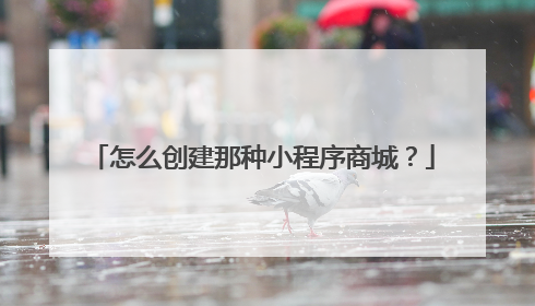 怎么创建那种小程序商城?