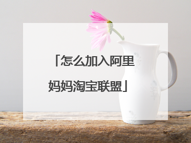怎么加入阿里妈妈淘宝联盟