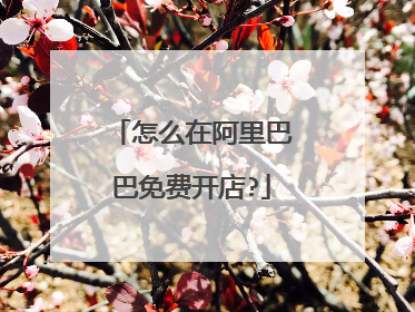 怎么在阿里巴巴免费开店?