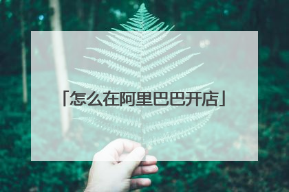 怎么在阿里巴巴开店