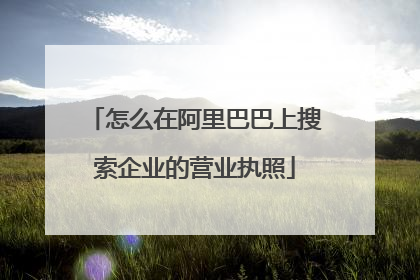 怎么在阿里巴巴上搜索企业的营业执照