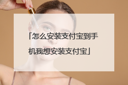 怎么安装支付宝到手机我想安装支付宝