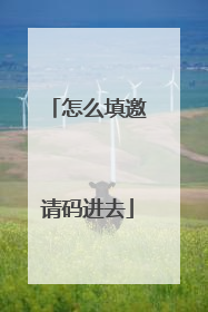 怎么填邀请码进去