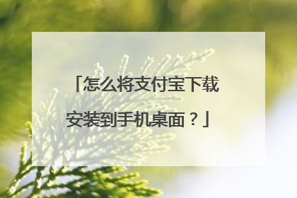 怎么将支付宝下载安装到手机桌面?