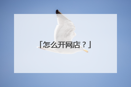 怎么开网店？
