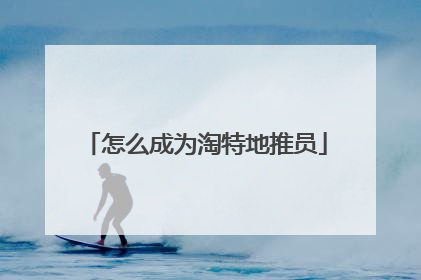 怎么成为淘特地推员