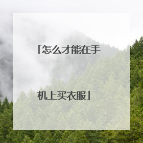 怎么才能在手机上买衣服