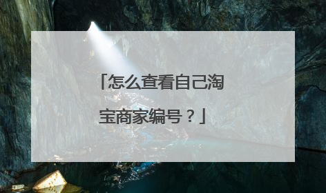 怎么查看自己淘宝商家编号?