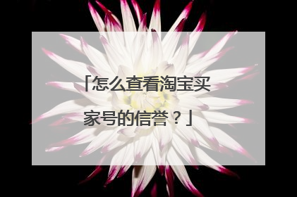 怎么查看淘宝买家号的信誉?