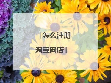 怎么注册淘宝网店
