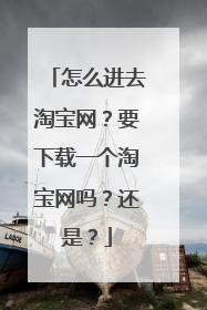 怎么进去淘宝网?要下载一个淘宝网吗?还是?