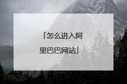 怎么进入阿里巴巴网站