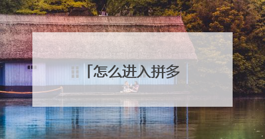 怎么进入拼多多的旗舰店?