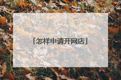 怎样申请开网店