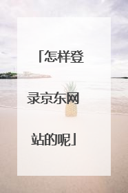 怎样登录京东网站的呢