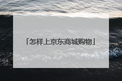 怎样上京东商城购物