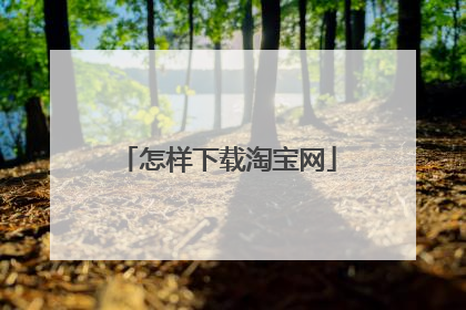 怎样下载淘宝网